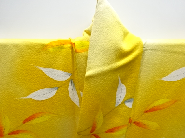  草葉模様小紋着物